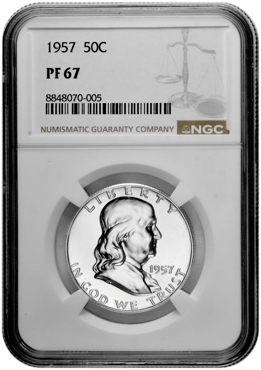アメリカ 1957 フランクリン プルーフ ハーフダラー 銀貨 NGC PR66 1957 Franklin Half Dollars (1948-1963) for sale | eBay