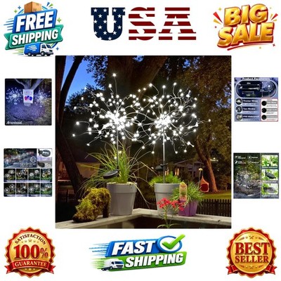 Solar Garden Lights Outdoor: Bendable Copper Wire with 120 LED Firework Beads...