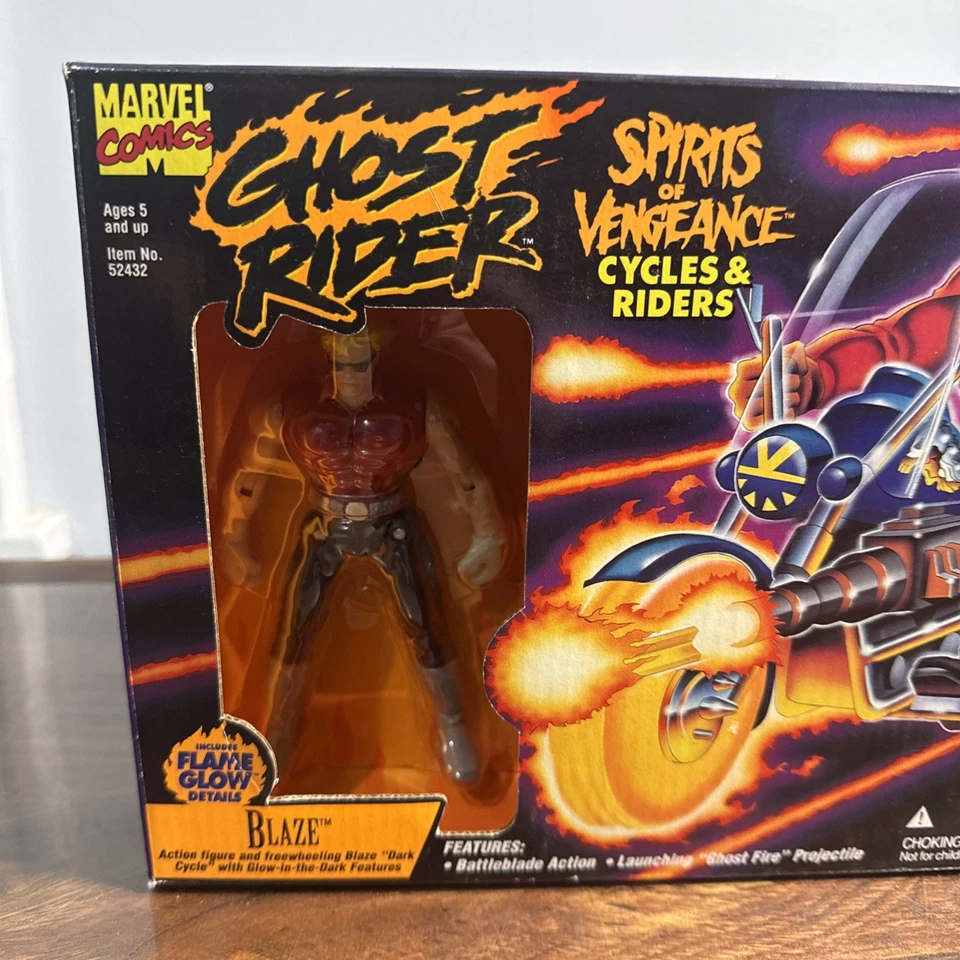 Juego de figuras y ciclos Blaze Ghost Riders Spirits of Vengeance nuevo en caja 1995 Toybiz Foto 2 de 4