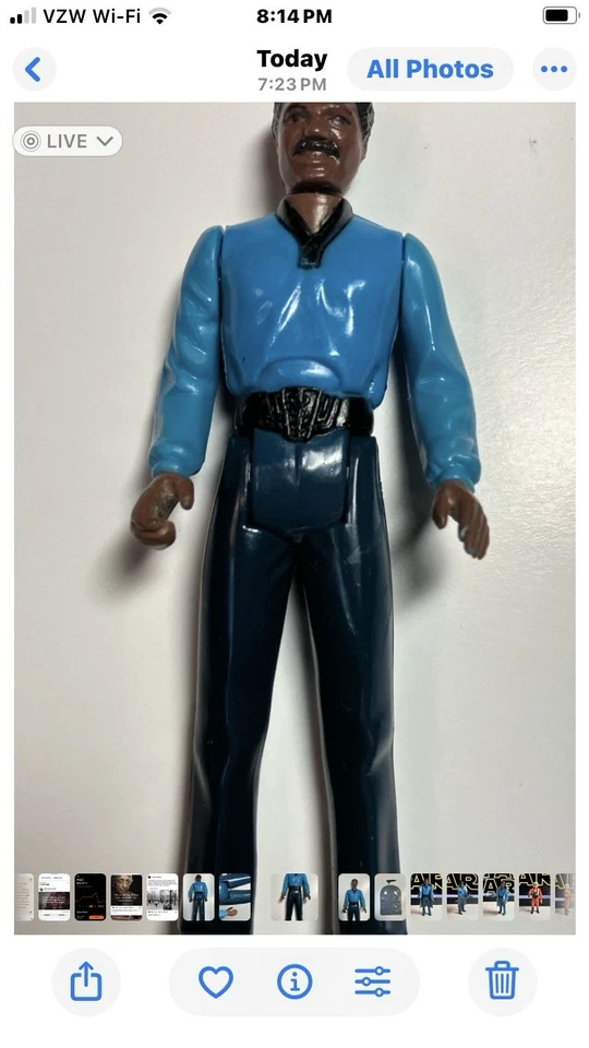 Figura de acción completa Star Wars Vintage 1980 Lando Calrissian Foto 4 de 4