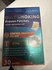 BULPOL Quit Smoking Patches - Step 1 21mg - 30 Count Stop Smoking Aid - New