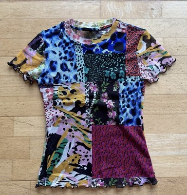 Shirt Top Gr. XS von Desigual bunt kurzarm