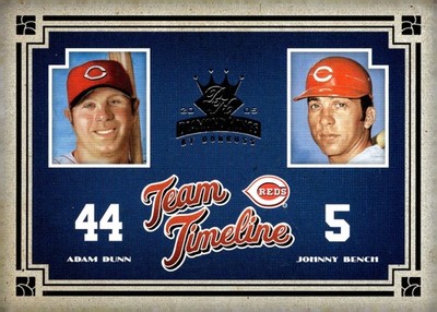 2005 Donruss Diamond Kings #TT-21 Johnny Bench / Adam Dunn Team Timeline