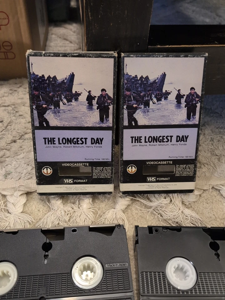 Винтажное магнитное видео The Longest Day часть 1 и 2 (VHS, 1979) полный чехол - Изображение 4 из 4
