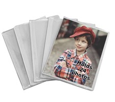 5 Pack, 4x6 Inch, Holds 24-Photos. Photo Albums with Clear Cover to Store and...