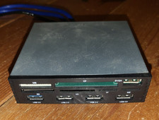 USB 3.0 3.5 Internal Card Reader With HUB Micro SD SDHC MMS XD M2 CF Black