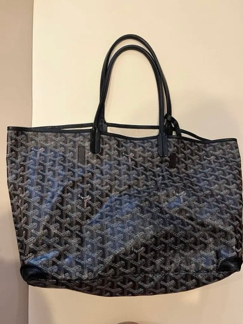 Goyard トートバッグ ブラック New Goyard Classic Black Saint Louis PM Reversible Tote | eBay