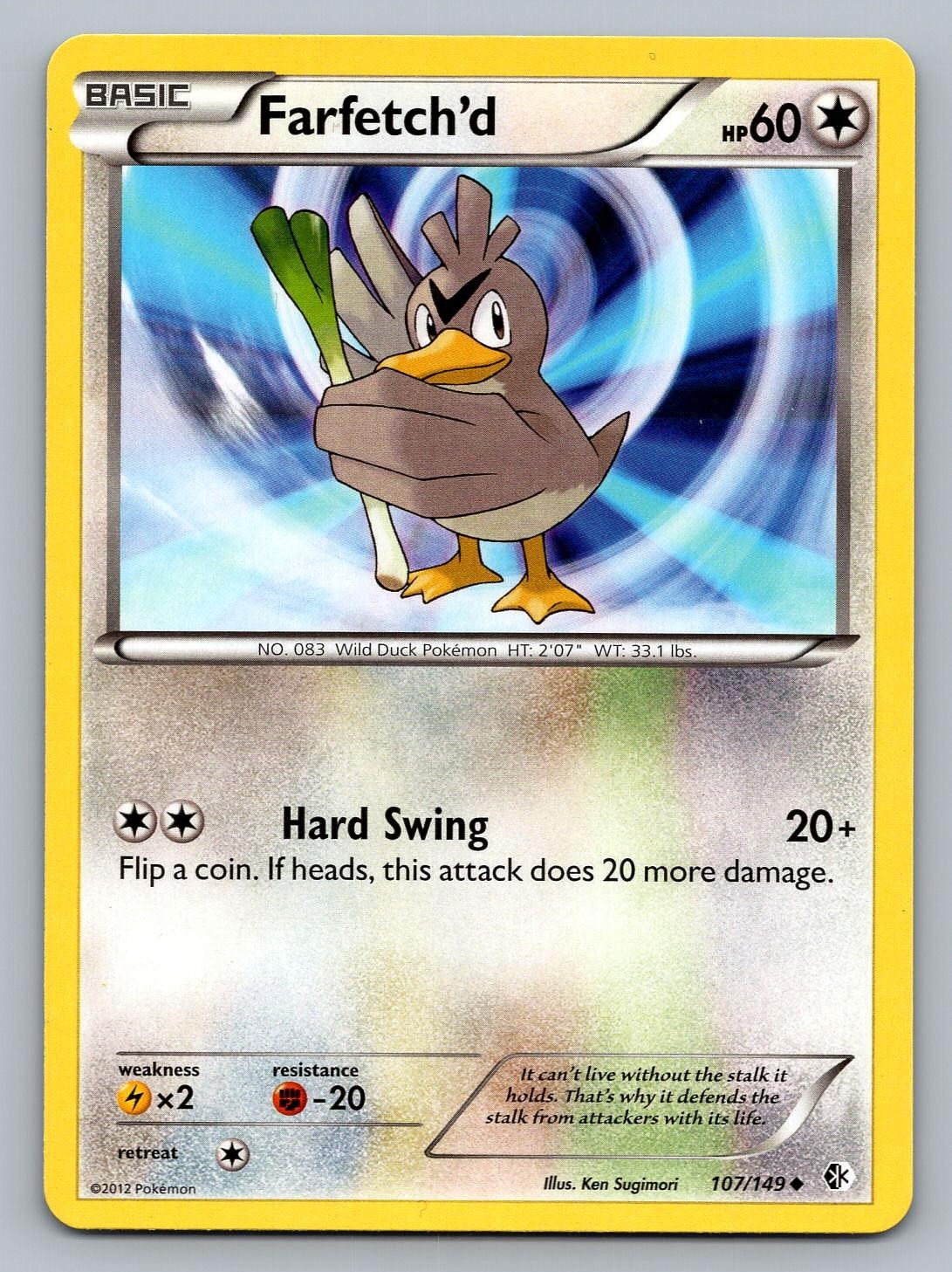 FARFETCH'D 107/149 UNCOMMON BOUNDARIES CROSSED POKEMON MP