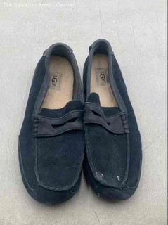 UGG Mens Navy Blue Suede Moc Toe Slip On Moccasin Slippers Size US 12