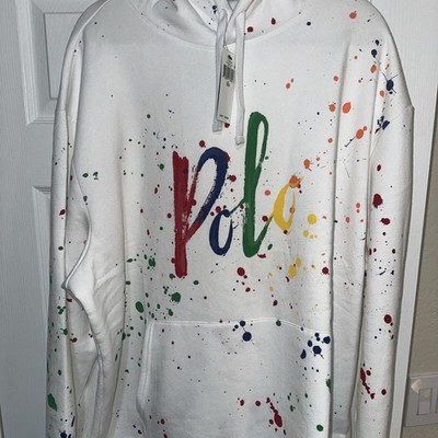 Polo Ralph Lauren Big & Tall Men s 3XB Paint Splatter Hoodie Sweatshirt $168 NEW