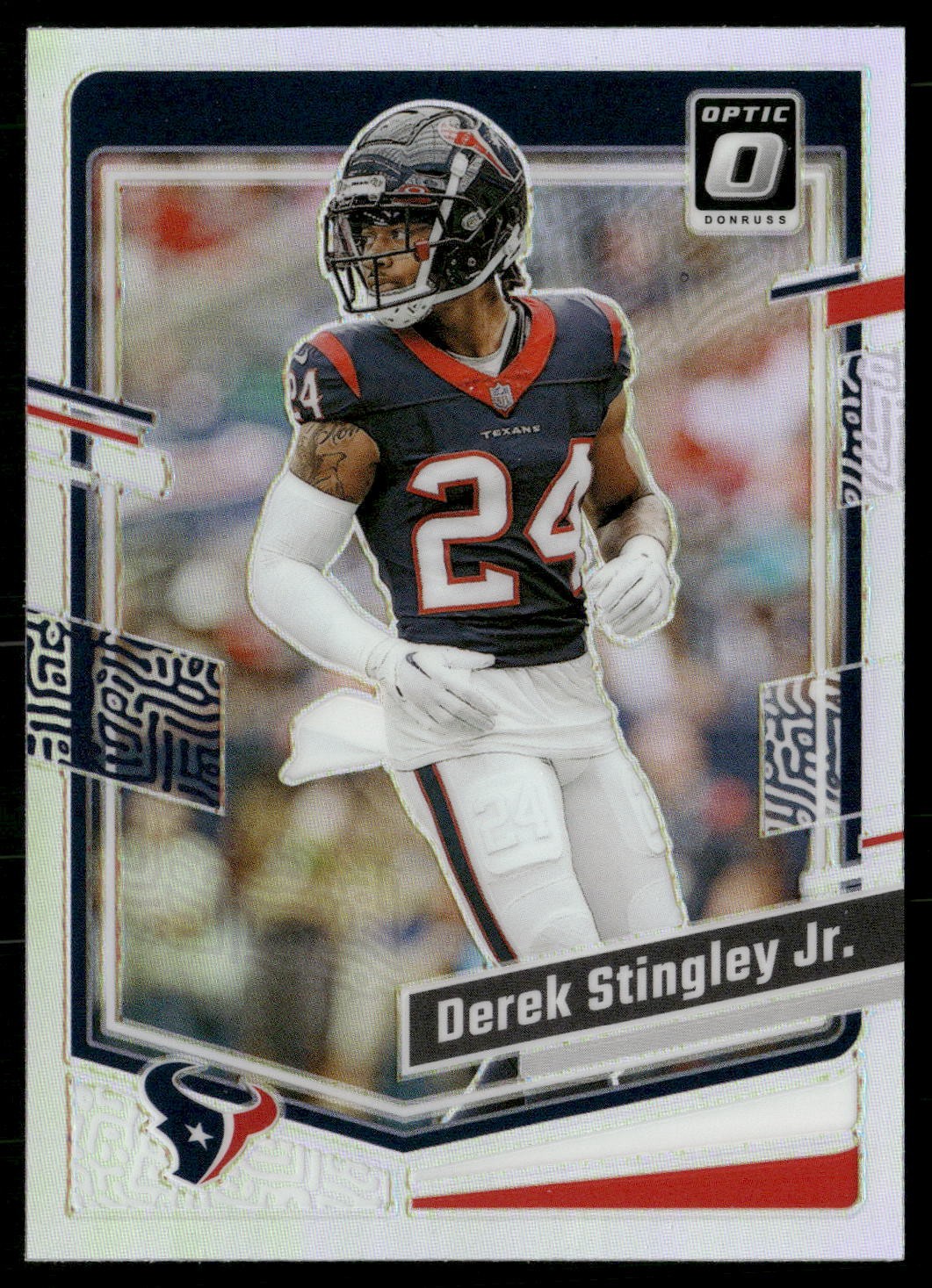 Derek Stingley Jr #72 Football Cards 2023 Panini Donruss Optic trading card — raw and PSA graded price guide