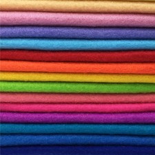 flic-flac 28pcs 8 x 8 inches (20cmx20cm) 1.4mm Thick Soft Felt Fabric Sheet A...