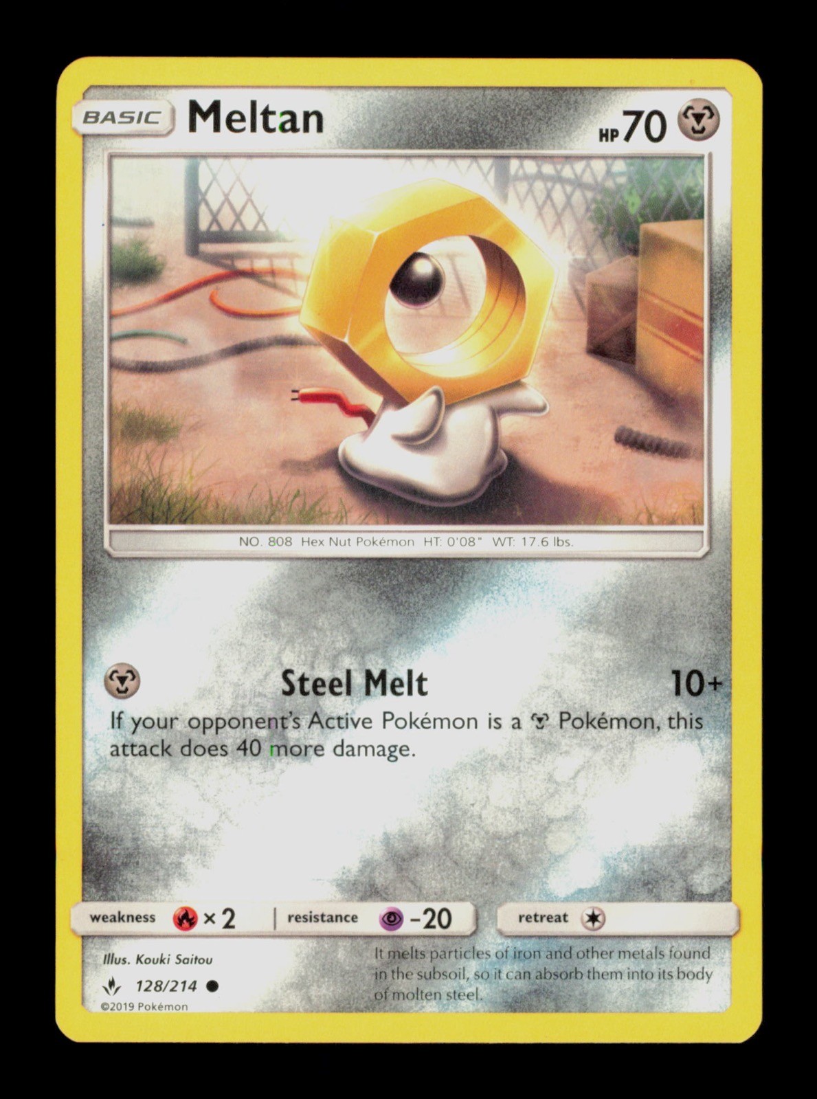 Meltan 128/214 Pokemon Unbroken Bonds Trading Card TC