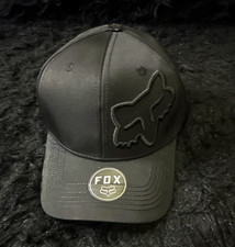 Fox Men s Black Baseball Cap Logo Twill Stretch Fit Breathable 6 Panel