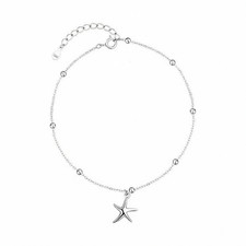 Silberfu&szlig;kette mit Meerestern Minimalistisch Fu&szlig;kettchen mit Meerestern Elegant