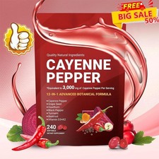 Cayenne Pepper Softgels Supplement, Supports Leg Vein, 240 Softge /1 Bag