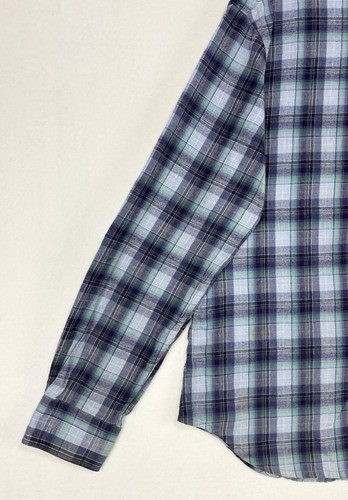 Vintage Gitman Bros Lightweight Flannel Shirt Mens XL Blue Plaid Button Down USA - Picture 5 of 14