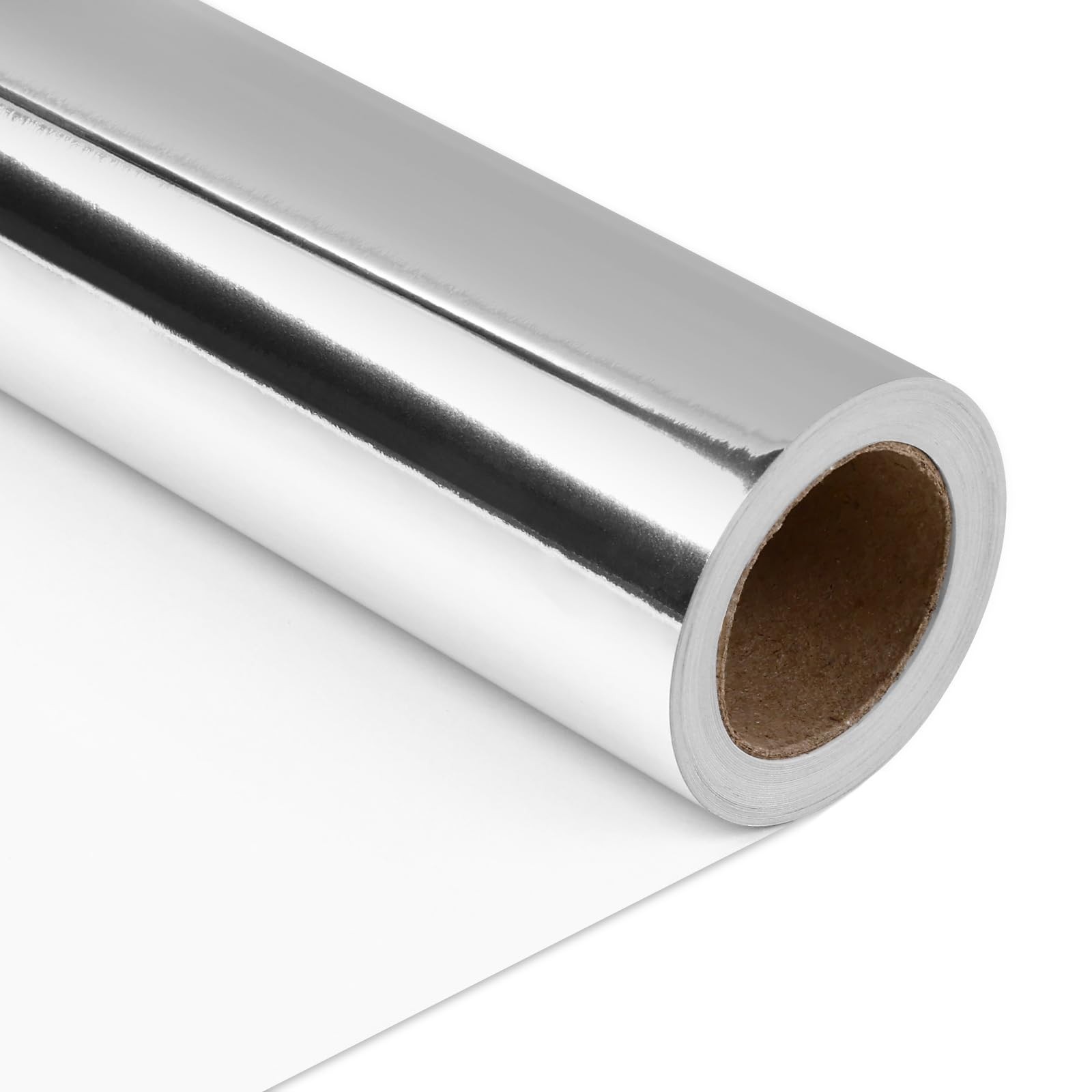 NESCCI Silver Metallic Wrapping Paper, Solid Color Paper,Gift Wrapping Paper,...