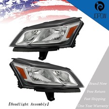 For Chevrolet Traverse 2013-2017 Halogen LH+RH Pair Chrome Halogen Headlights