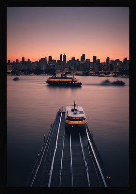 Moderner Hafen von Sydney gerahmtes Wandbild Poster Leinwanddruck Bild