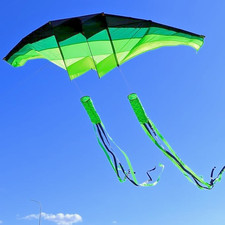 120" Giant 3D Glider Kite   Single-line with dual 17ft tails, for adults kite.
