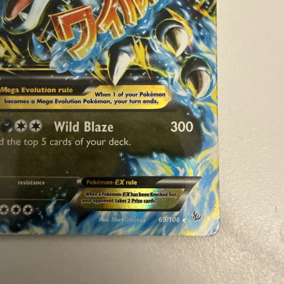Pokémon TCG Mega M Charizard EX Flashfire Holo Ultra Rare Card 69/106 XY MP - Image 3 of 4