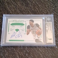 Panini 2014-15 Flawless Super Signatures Emerald Anthony Davis 4/5 BGS 9 AUTO 10