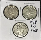1944 PDS Mercury Dime (F/XF) ~ 90% Silver ~ Brilliant U.S. Coin ~ D3350