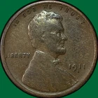 1911-S Lincoln Wheat Cent Very Fine VF Coin #36998