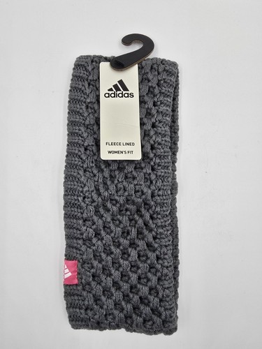Adidas Crestline Headband Fleece Lined Gray Women's Fit New With Tags