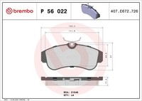 Brembo Bremsbelagsatz, Scheibenbremse P 56 022 FüR Nissan