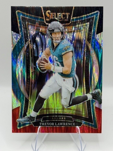 2024 Panini Select Trevor Lawrence Concourse Black & Red Shock Prizm #98 Jaguars