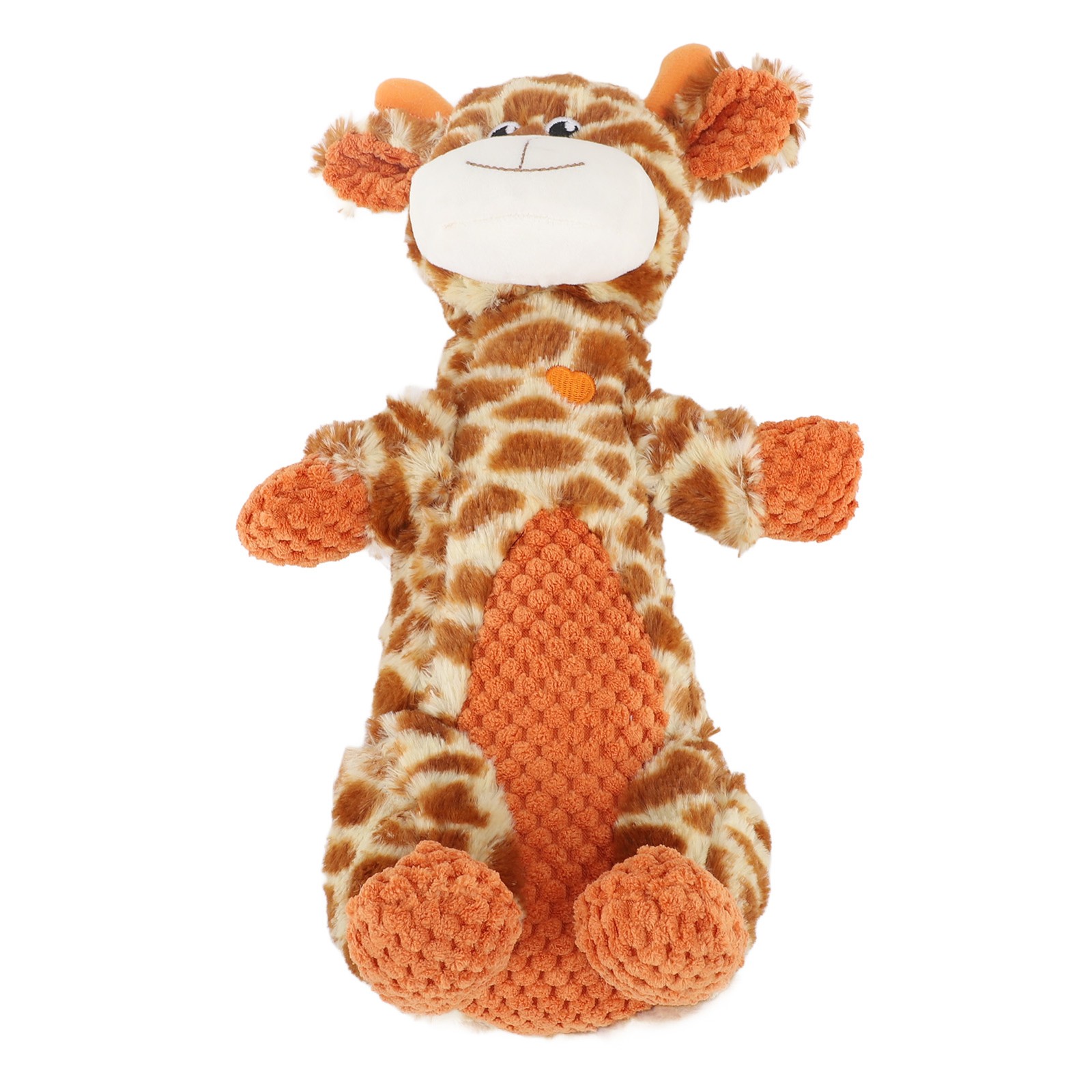 (3)Dog Plush Toy Stuffed Interactive Animal Shape Plush Dog Squeaky Toy Teeth