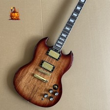 HH Pickup Electric Guitar: Custom SG, Solid Mahogany Body, 6 String  Gold Parts