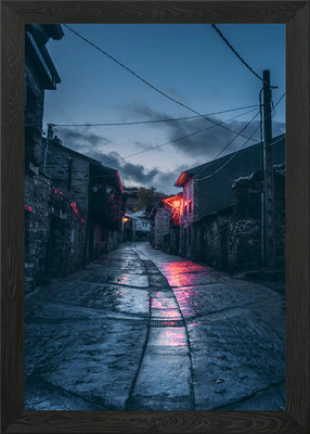 Altstadt Spiegelungen Gerahmtes Wandbild Poster Leinwanddruck Bild