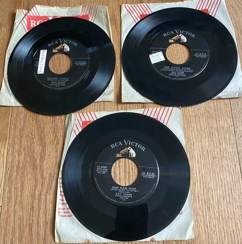 Kay Star lot of 3 45s Good Book / Second Fiddle / My Heart Reminds Me EXCELLENT!