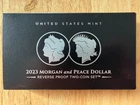 2023 MORGAN AND PEACE DOLLAR REVERSE PROOF TWO COIN SET WITH COA