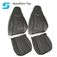 Front Leather Seat Cover Dark Gray Fits For 2003-2014 Chevy Express & GMC Savana