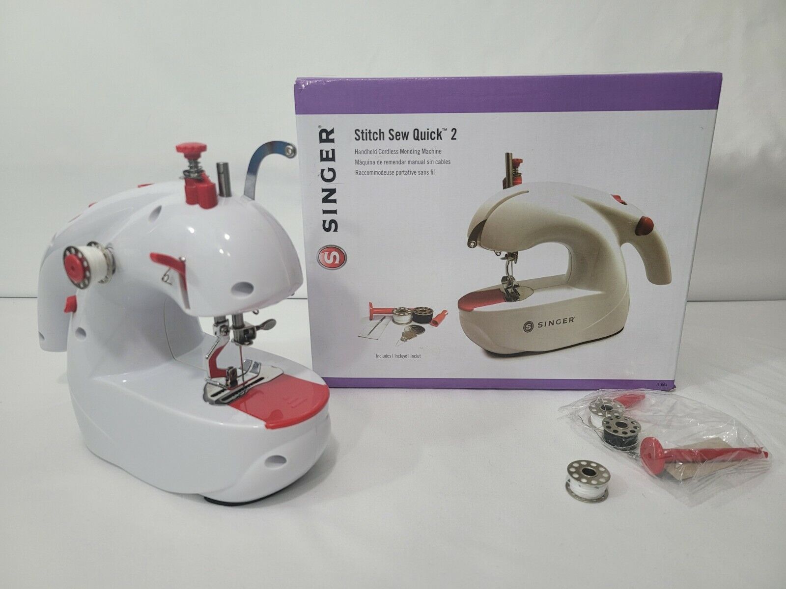 Singer Stitch Sew Quick Portable Compact Hand Held Sewing Machine 