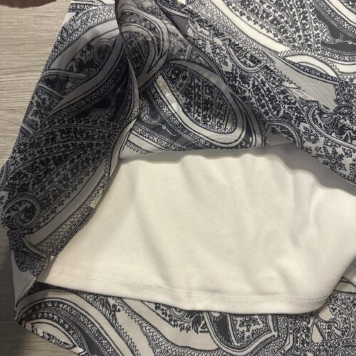 Nine West Size 10 Blue Paisley Sleeveless Shift Dress Fully Lined Feminine - Picture 3 of 10