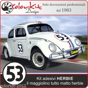 Kit adesivi Herbie maggiolino tutto matto per modello classico e new beatle