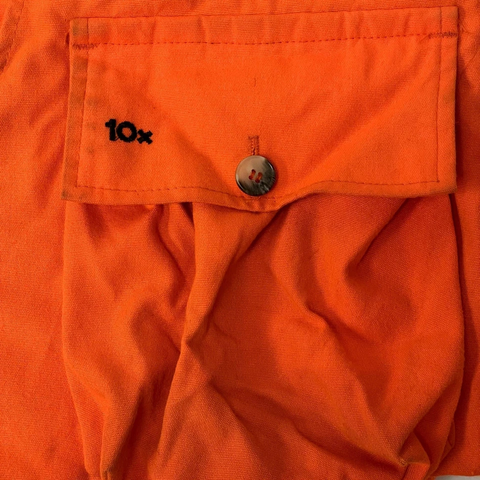 Chaleco Deportivo De Colección Años 80 10X NEÓN Naranja CAZA Exterior Brillante JUEGO Bolsillo 42-44 Foto 3 de 4