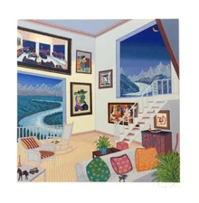 Fanch Ledan "Picasso in Aspen" 12 3/8" x 12 1/8" Serigraph on paper