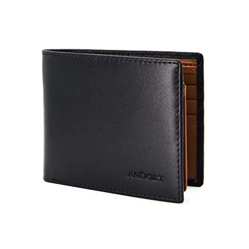 ANDOILT Wallet for Men Genuine Leather RFID Blocking Bifold
