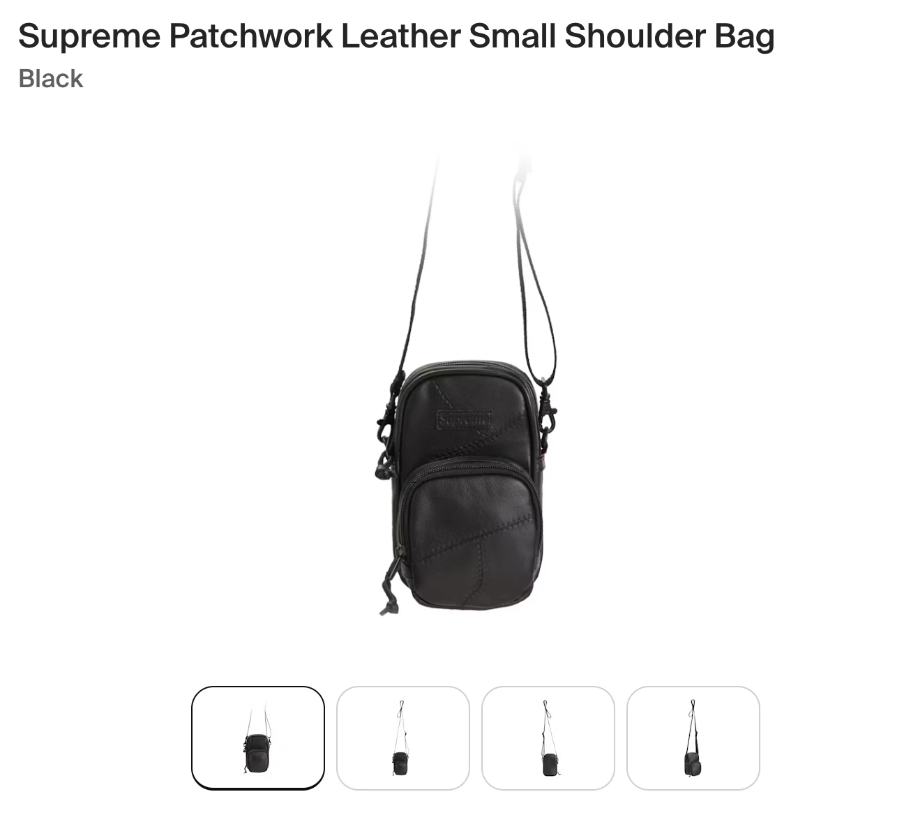 Petit sac à bandoulière en cuir patchwork Supreme FW19 100% authentique neuf