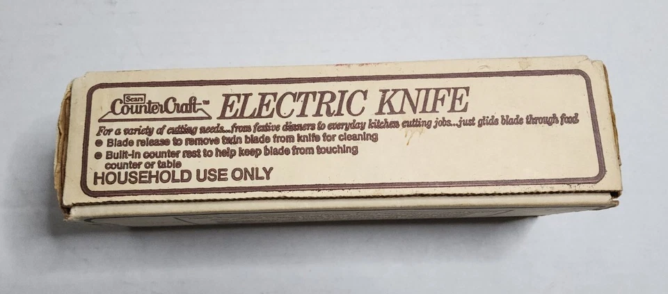 CUCHILLO DE TALLA ELÉCTRICO VINTAGE SEARS ROEBUCK & CO PROBADO Foto 2 de 4