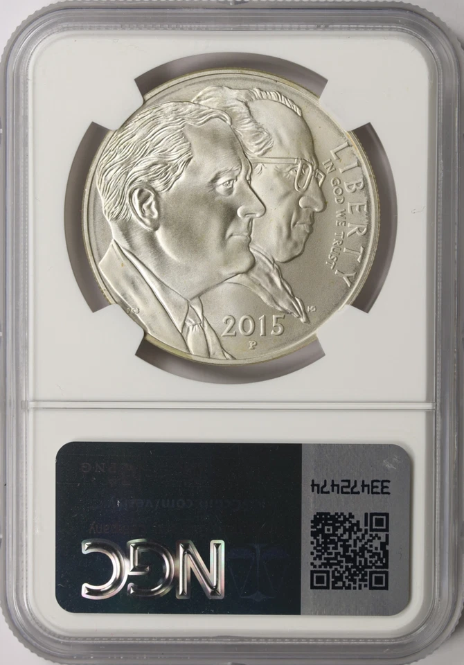 2015-P $1 March of Dimes Commemorative Silver Dollar NGC MS69 - Image 2 of 2