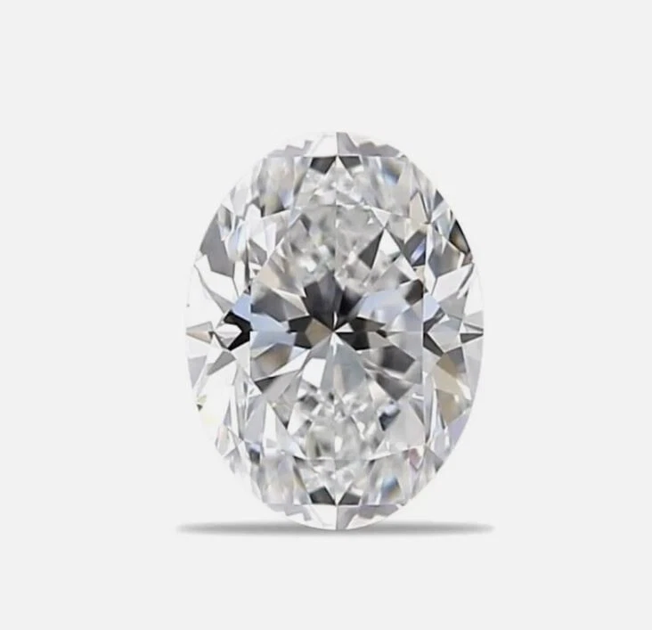 Lab-Grown Loose CVD Diamond 1 pc 6 x 8 mm Certified Oval D Color IF Clarity - Image 2 of 4