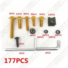 Motorcycle Fairing Bolts Kit W/Screws Universal For Honda Yamaha Kawasaki Suzuki