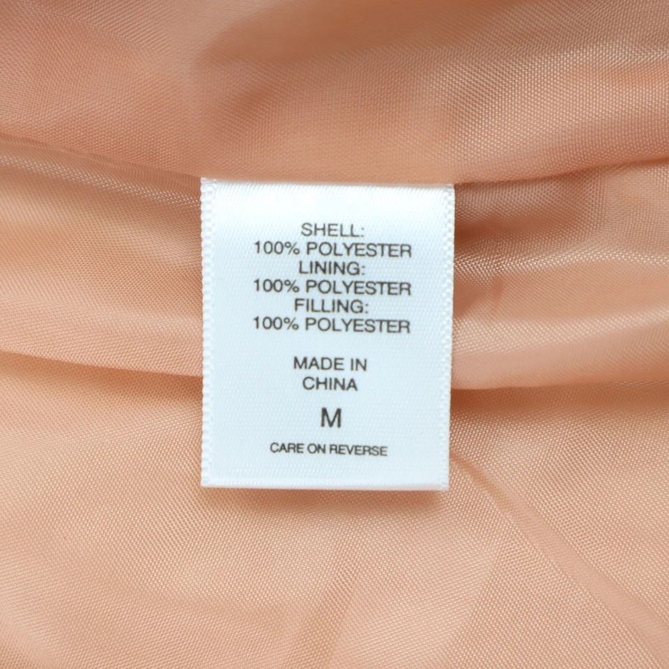Jaqueta colete acolchoado feminina New York Company média pêssego zíper completo macia quente - Imagem 4 de 4